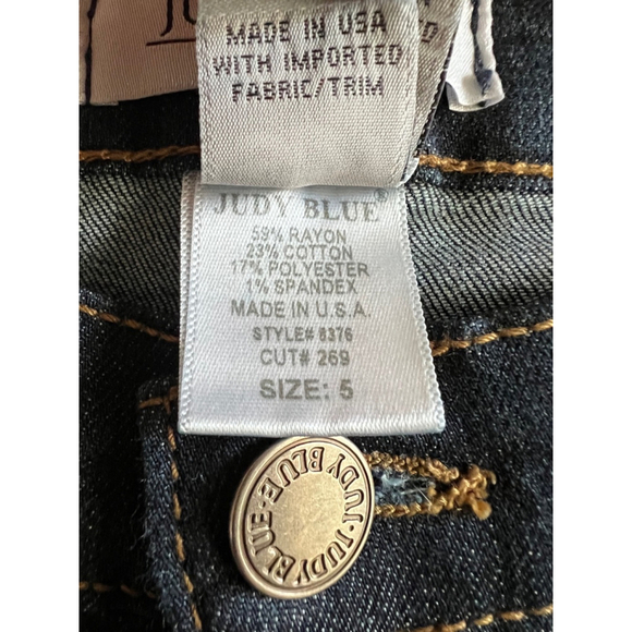 Judy Blue Jeans Womens Mid Rise Skinny 5 27 Dark Wash Style 8376 Super Stretchy - Picture 13 of 13